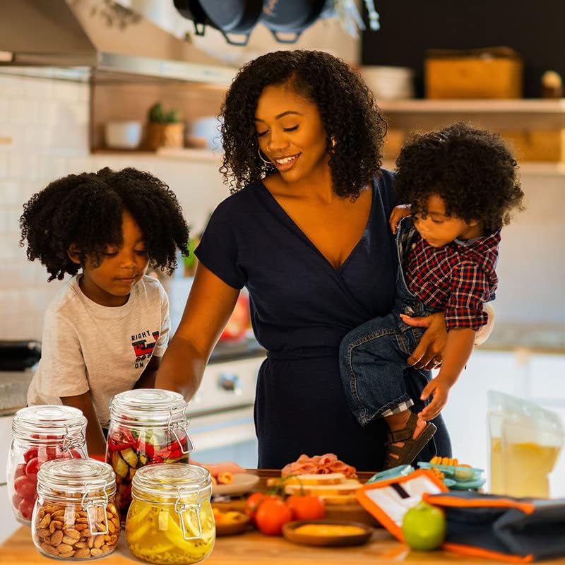 Silicone Replacement Gasket, Airtight Rubber Seals Rings for Mason Jar Lids, Leak-Proof Canning Silicone Fitting Seals for Glass Clip Top Jars