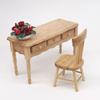 Miniature Furniture Model Wooden Desk Table for 1:12 Doll House Living Room Accessory