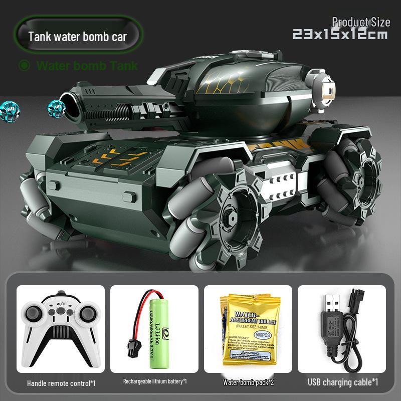2.4G Gesture Sensing Remote Control Tank Car with Water Bomb Launch, Drifting, and Off-Road Racing for Kids