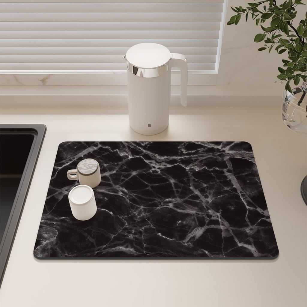 Kitchen Mat Absorbent Coffee Mat Dish Drying Mats Quick Dry Drain Pad Tableware Non-slip Draining Placemat Kitchen Faucet Rug