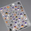 1pcs 5D Colorful Rhinestones Pumpkin Ghost Nail Art Halloween Stickers Adhesive Transfer Nail Decoration Decals Accessory