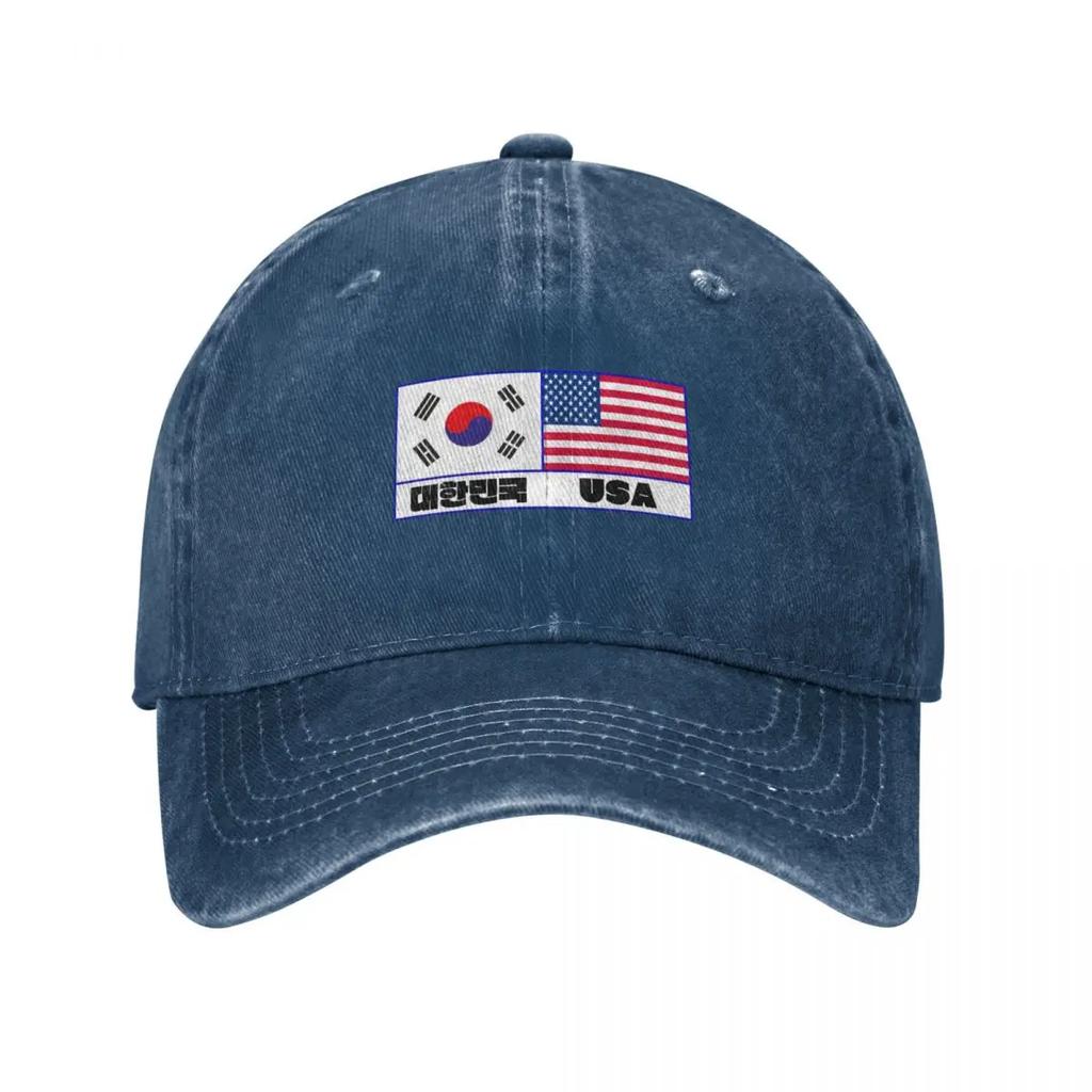 South Korea flag USA flag Baseball Cap derby hat Funny hats Wild Ball Hat Military Tactical Cap Hats Women Unisexs