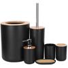 6Pcs Bathroom Accessories Toothbrush Holder Bin Soap Dish Dispenser Cup Toilet Brush Bathroom Set