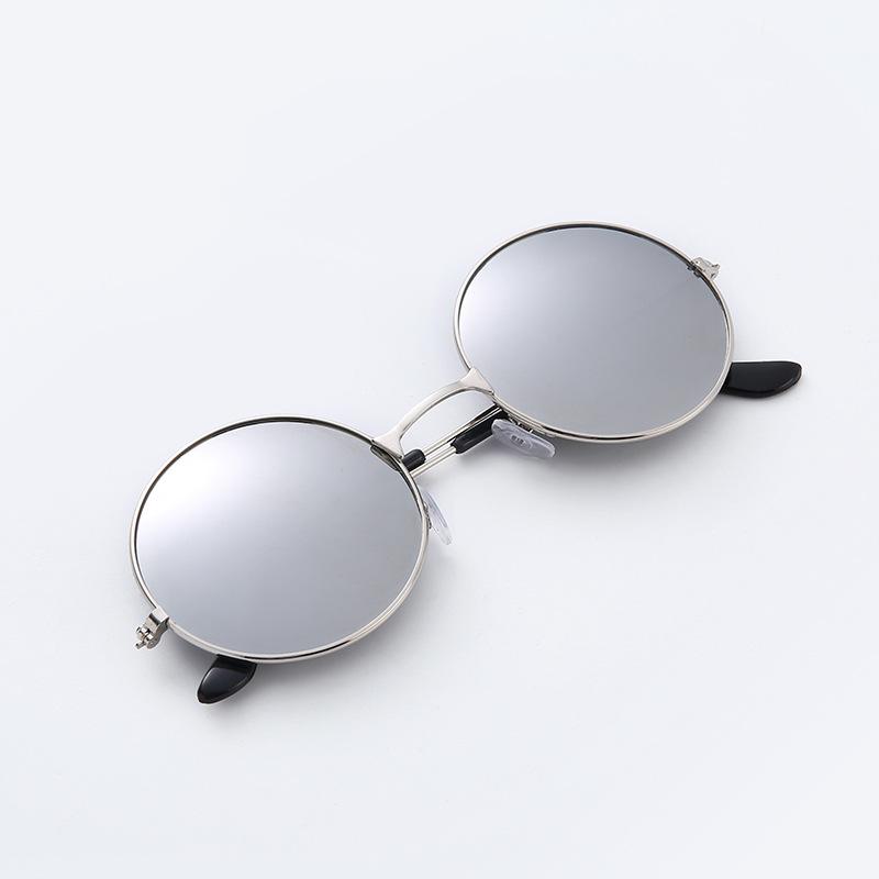 7001 Coated Round Frame Prince Glasses, Colorful Round Frame Sunshades, Metal Color Sunglasses Sunglasses