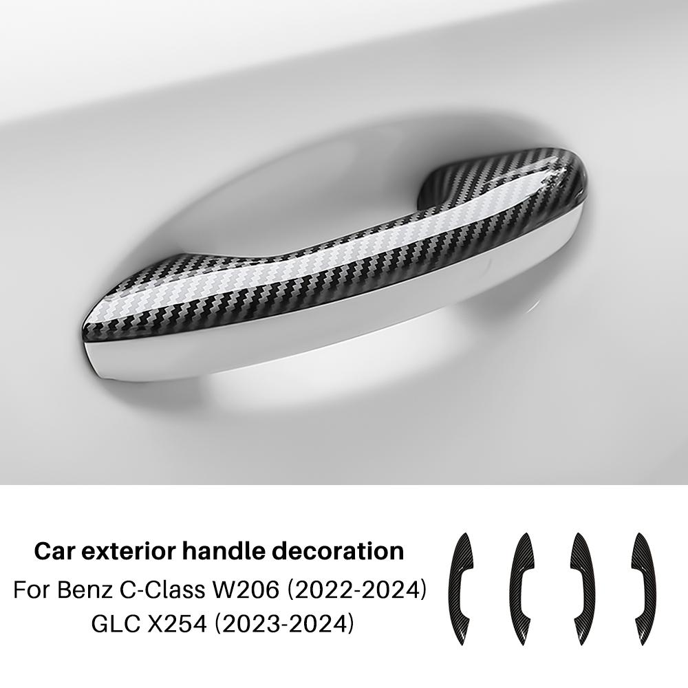 Abs Carbon Fiber Door Handle Trim Cover for Mercedes Benz GLC X254 C Class W206 S206 2025 2025 2025 Car Exterior Accessories