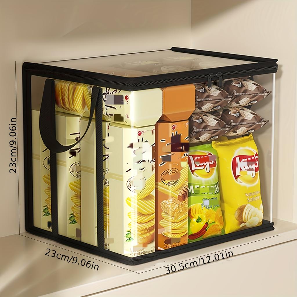 A Storage Box for Snacks in The Dormitory That Can Hold Toys, a Household Organizer That Is Foldable, Large-Capacity, Transparent, And Dust-Proof