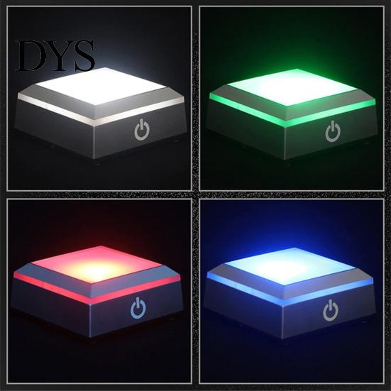 Lamp Base 1 Set Light 6 Lights Modes Touch Switch Simple Operation Table Crystal Ball Display with Concave Surface Home Decor Crafts Show Stand