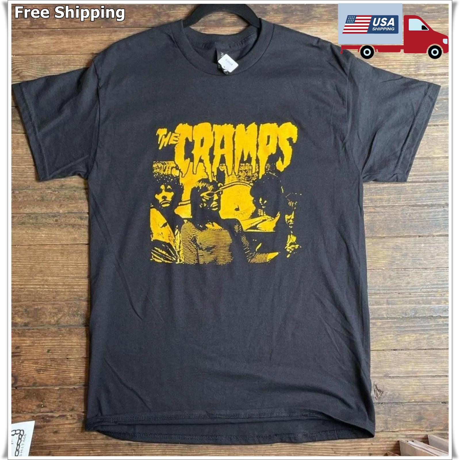 The Cramps 1978 Tour Concert Unisex Black Cotton T-shirt S-5XL S