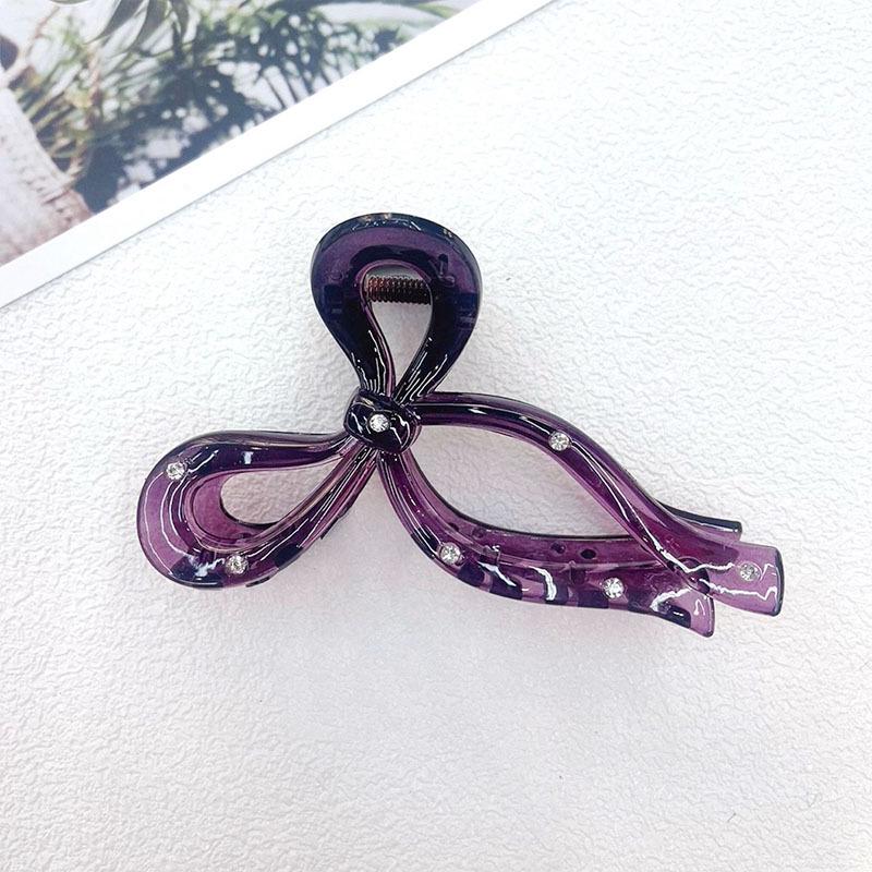 High-End French Transparent Bow Claw Clip: Versatile Girlish Heart Shark Hair Accessory