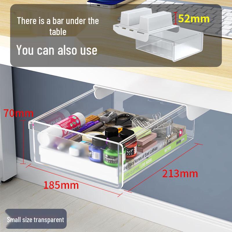 Niewidoczny organizer pod biurko: Bez wiercenia szuflada na artykuły biurowe