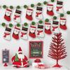 1PCS Christmas Gift Bags Hanging Fabric Pouches Velvet Snowman Sock Decorations for Home Indoor Christmas Tree Wall Decoration