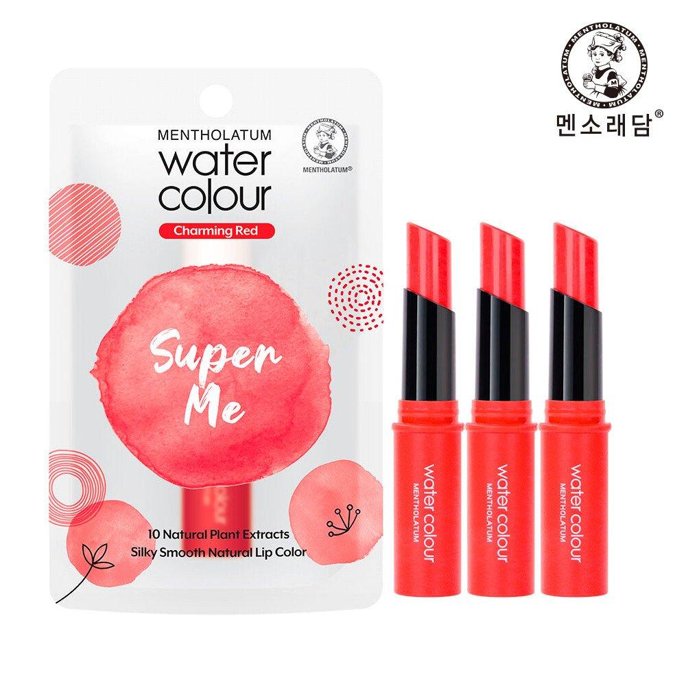 

Mentholatum Watercolor Lip Balm Charming Red 3g x3