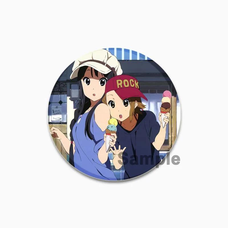 32/44/58mm Kotobuki Tsumugi Hirasawa Yui Akiyama Mio Tainaka Ritsu Cartoon Abzeichen Comic Brosche Pins für Kleidung Rucksack Schmuck Zubehör