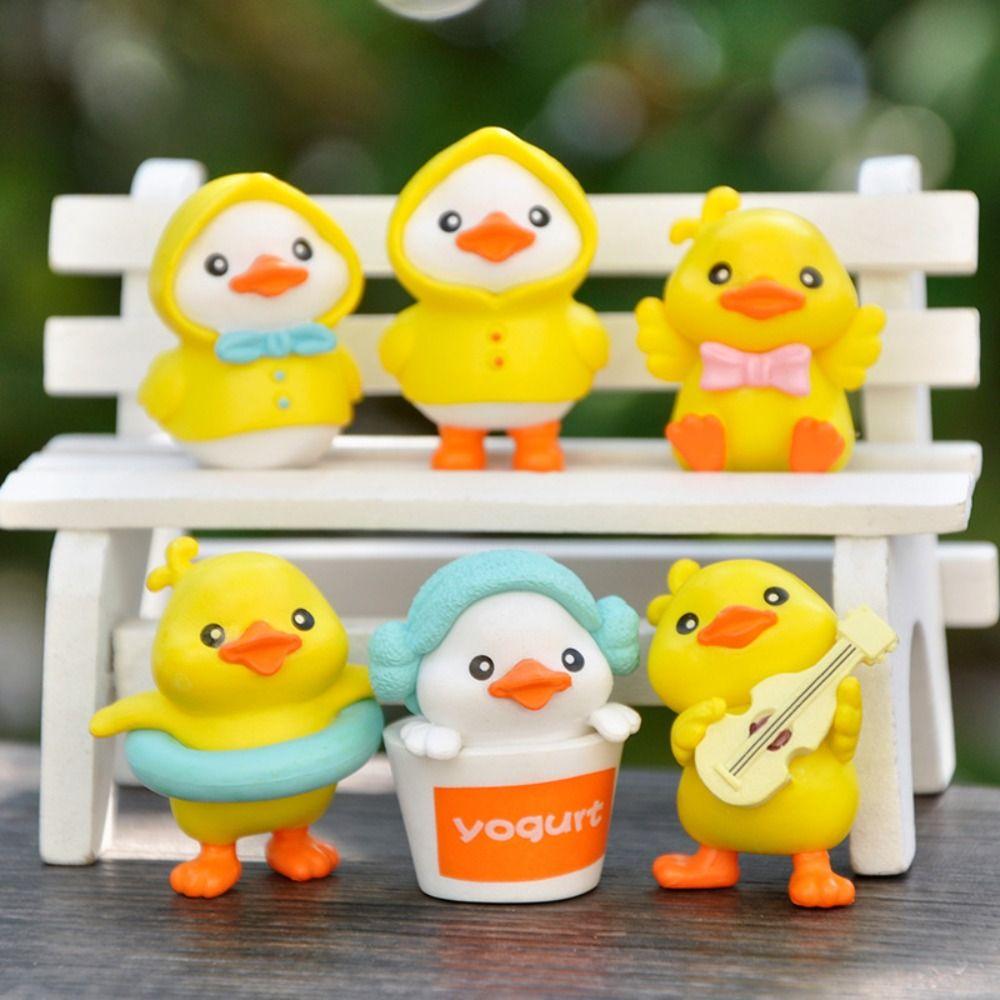 

Decoration Little Yellow Duck Action Figures Pvc Ornaments Handmade Models Toy Little Duck Doll 1 set