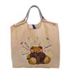 [BgYeah] Popular Foldable Eco Bag with Embroidered Design. Compact and Versatile, It Can Be Used As a Backpack, Shopping Bag, or Carry-on Bag. Large