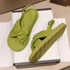 Fashion Comfort Soft-sole Flat Sandals Women Fashion Cross Tied Buckle Concise Designer Shoes Summer Sexy Open Toe Back Strap Beach Shoe