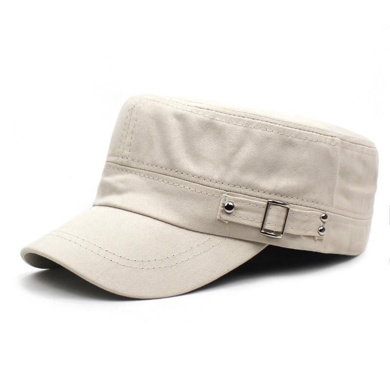 Casual Mens Cotton Flat Cap With Adjustable Fit For Sun Protection And Wind Resistance