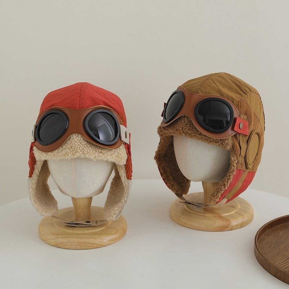 Casquette de protection auditive mignonne style dessin animé Chapeau chaud anti-froid Mode Enfants Chapeau de pilote Hiver