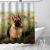 Benutzerdefinierte Deutscher Schäferhund Hund Duschvorhang MEHRERE GRÖSSEN Wasserdichtes Stoff Duschvorhang für Badezimmer Dekoration Dropshipping