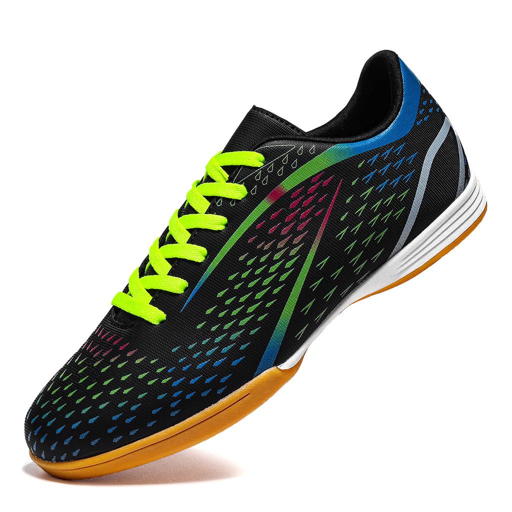 Ic Fußballschuhe Indoor Futsal Herren und Damen Flachsohle Harter Boden Rindersehnensohle Rutschfest Wettkampf Trainingsschuhe
