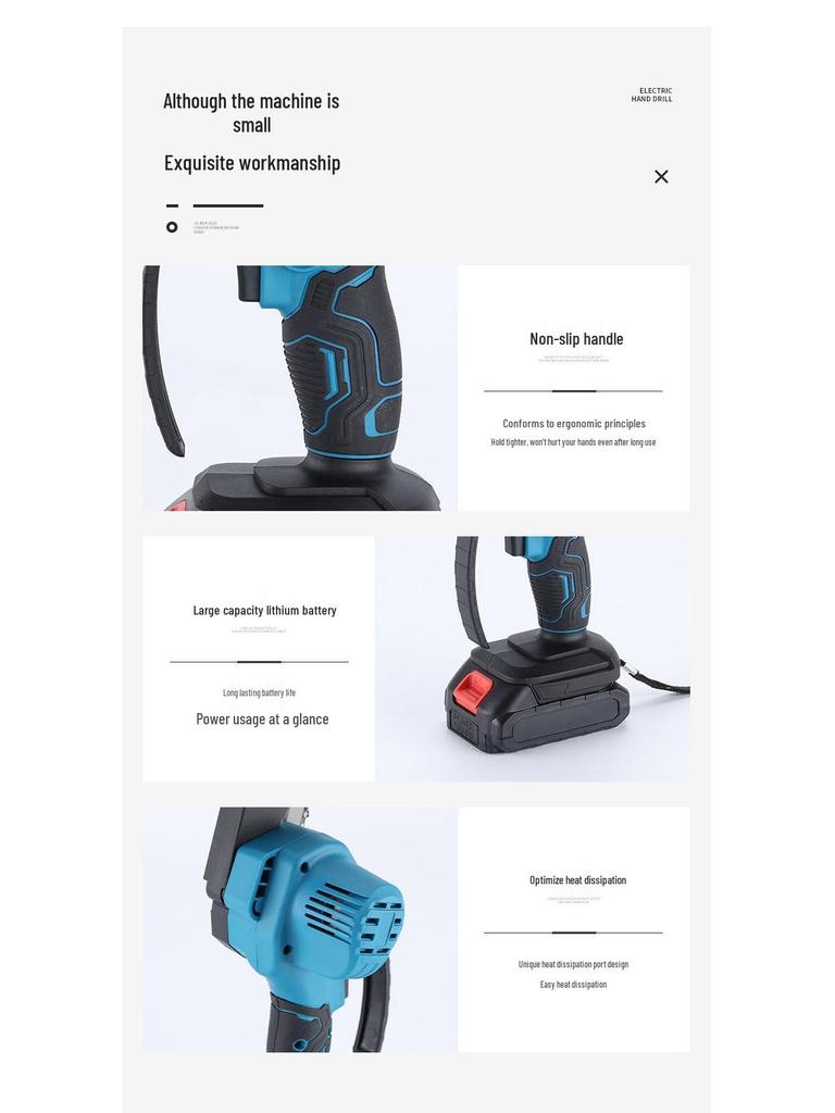 High-Power 6/8-Inch Handheld Electric Pruning Chainsaw for Woodworking and Logging