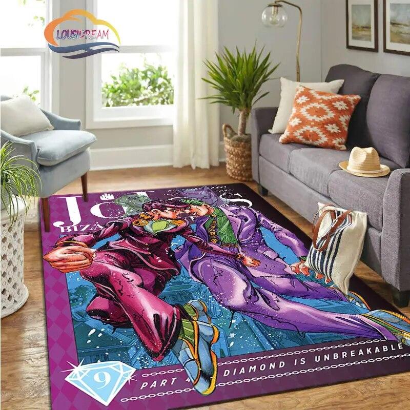 JoJo's Bizarre Adventure Stone Ocean Series Anime Carpet and Rug Living Room Large Area Decoration Sofa Mat Bedroom Doormat.