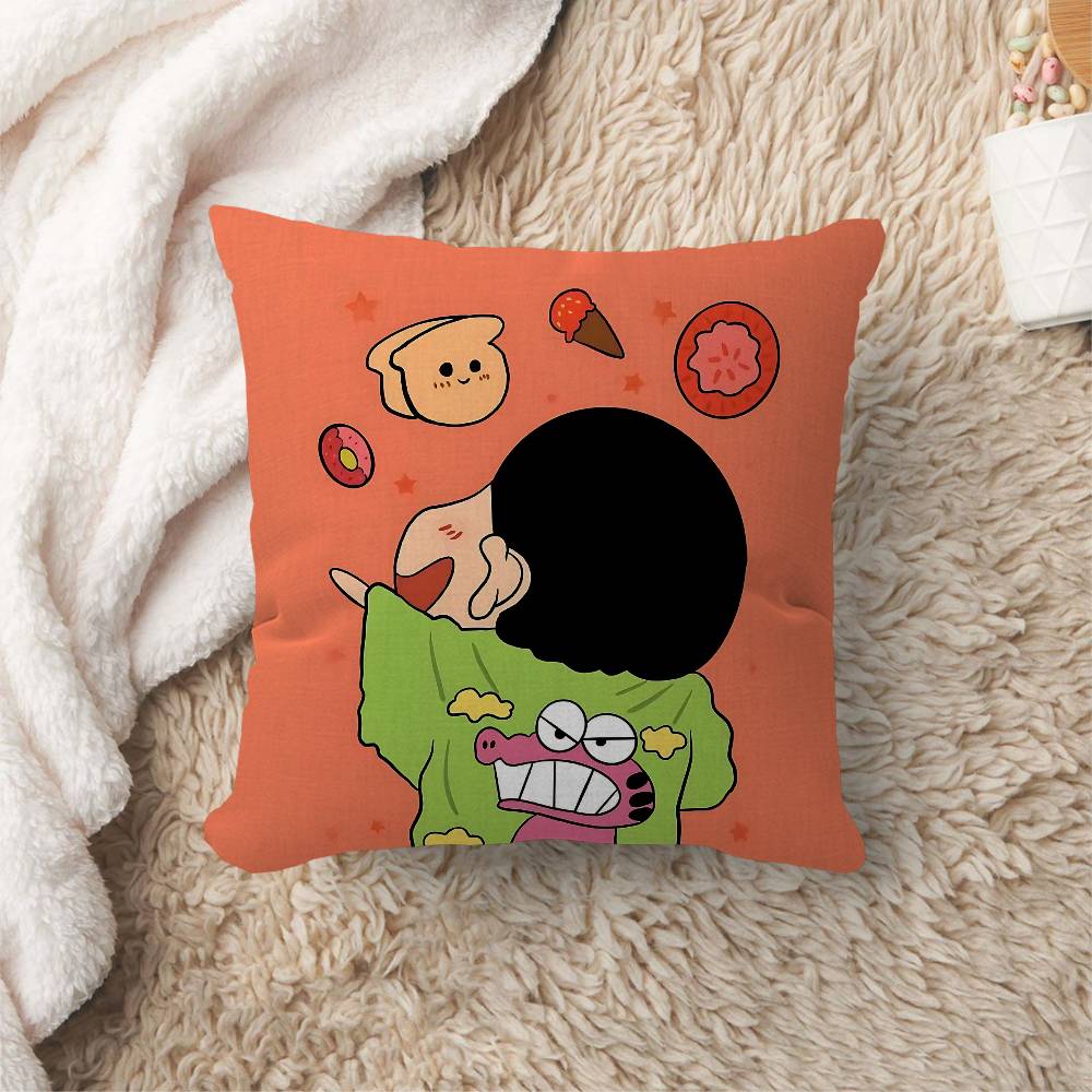C-Crayon Anime S-ShinChans Maple Design Cushion Cover Happy Autumn Harvest Decor Holiday Decorati Pillow Cover