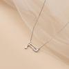 Sterling Silver Pin Clavicle Pendant Necklace Women Charming Personality Zircon Elegant Wedding Paper Clip Jewelry