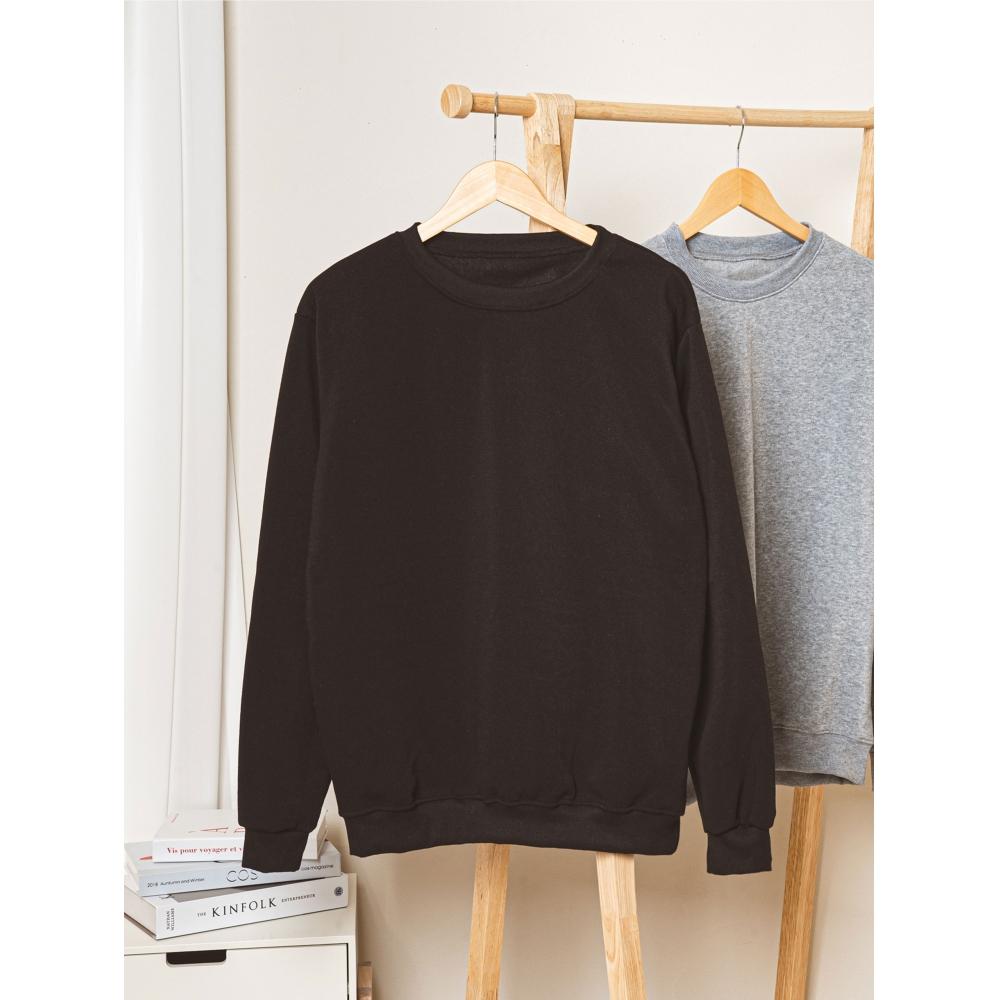 

Верхняя часть толстовки Daiso Brushed Sweatshirt L, черная