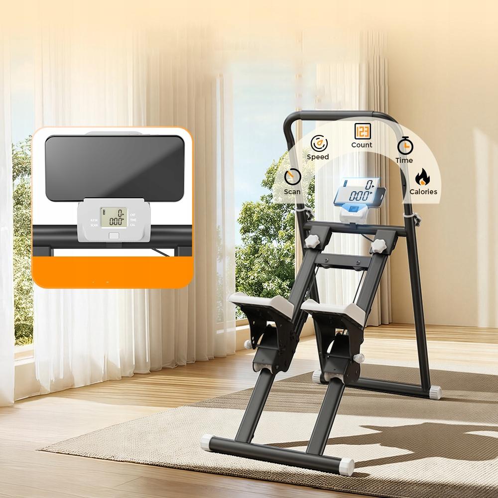 Stepper Zusammenklappbar für Zuhause mit LCD QK7906 Verstellbar bis 100KG für 180cm Training zu Hause