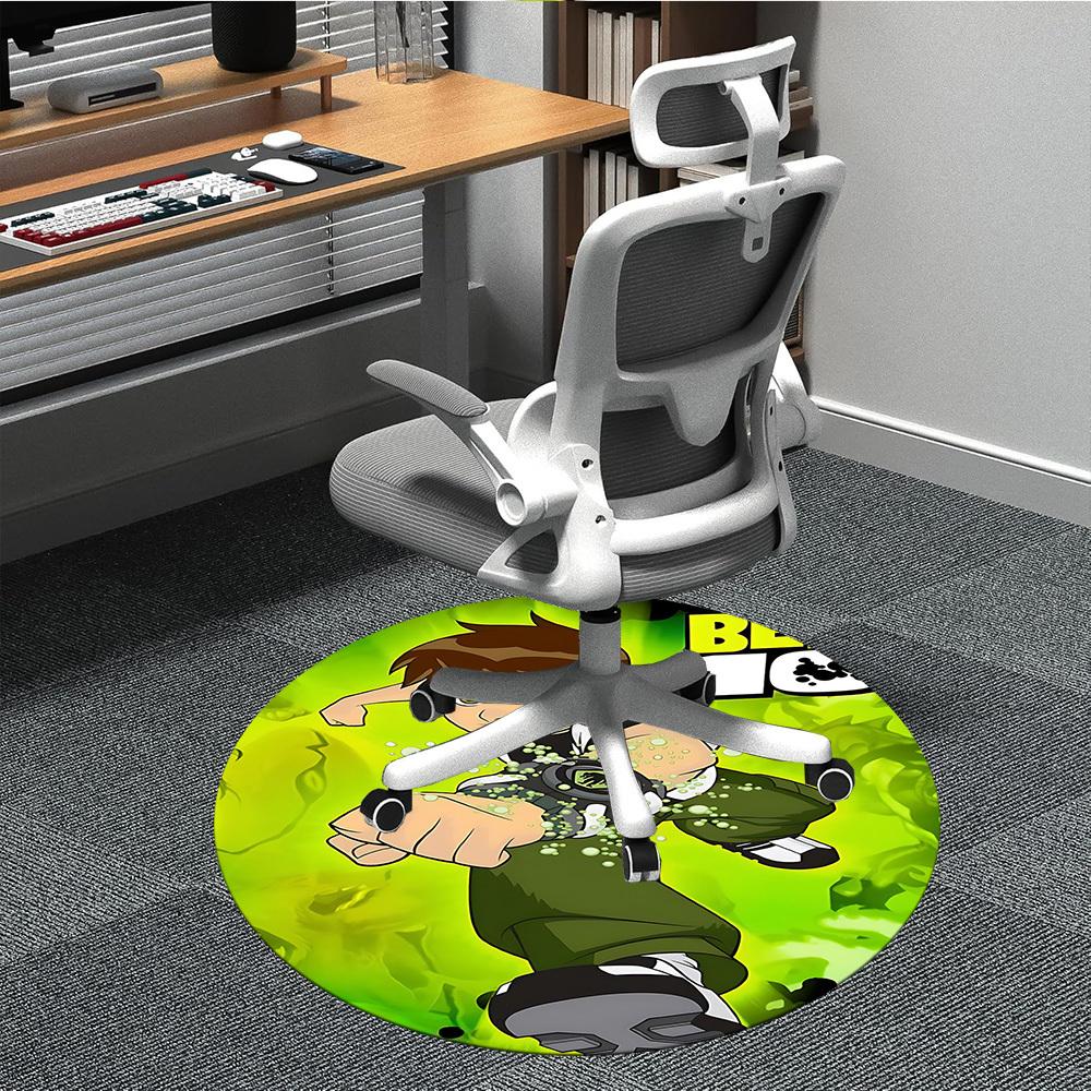 1ks Kulatý koberec Ben 10 do kanceláře, pod kancelářské židle, do ložnice, obývacího pokoje, domácí dekorace a1022300
