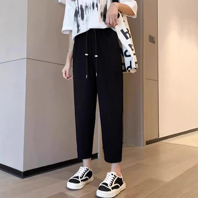 Maternity Nine-Point Harem Pants - Spring/Autumn Casual, Petite Fit, Tummy Support XL