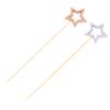 50Pcs Star Shape Bamboo Skewers Food Cocktail Picks Buffet Fruit Cupcake Fork Sticks Party Table Decoration Supplies