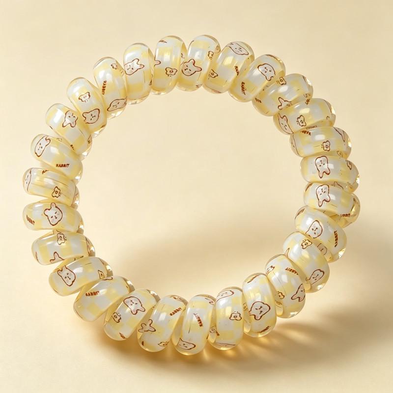 Candy-Colored Thick Bracelet-Style Hair Ring: Extra-Large Korean Rubber Band and Spring Headband Ornament