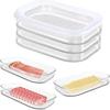 Transparent Refrigerator and Freezer Storage Box for Meat and Bacon