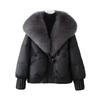 Fashion Winter Jacket Women Korean Big Fur Collar Thick Down Cotton Jacket Parkas Female Short Coat Slim Warm Outerwear