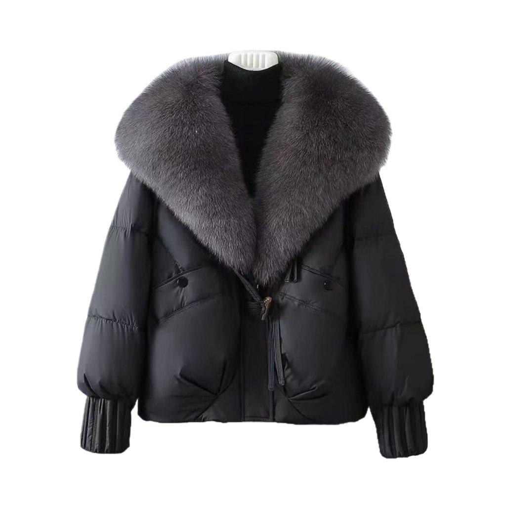 Fashion Winter Jacket Women Korean Big Fur Collar Thick Down Cotton Jacket Parkas Female Short Coat Slim Warm Outerwear