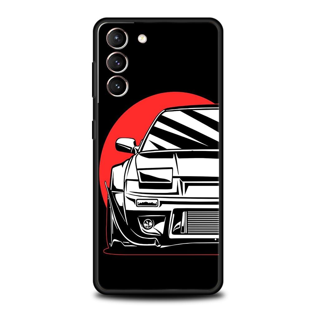 JDM Tokyo Drift Sportwagen Lampe Handyhülle Für Samsung Galaxy S23 Ultra S22 S21 S20 FE 5G S10 S10E S9 S8 Plus Note 20 Weiche Hülle