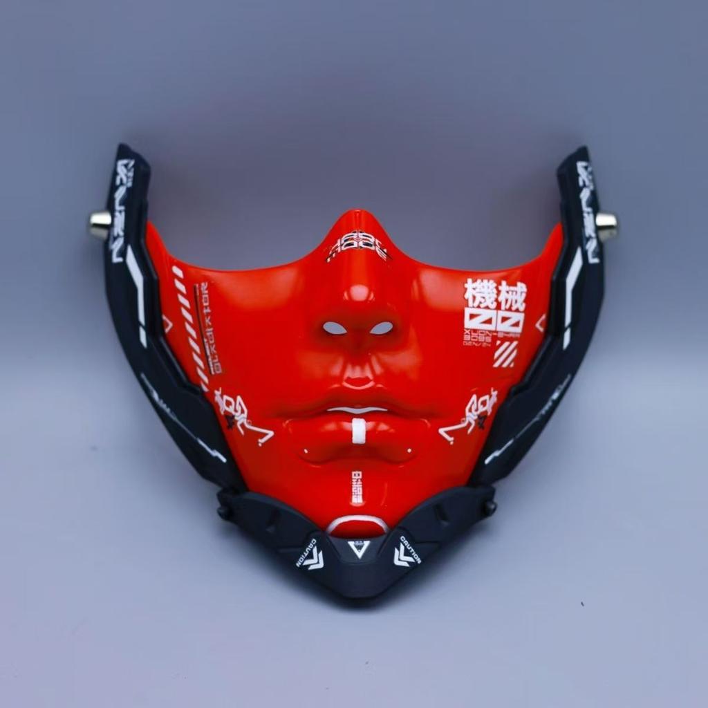 Cyber Punk Half Face Mask Mechanical Soldier Mask Cosplay Costumes Halloween Carnival Comic-Con Mask Party Bar Coser Props Gift
