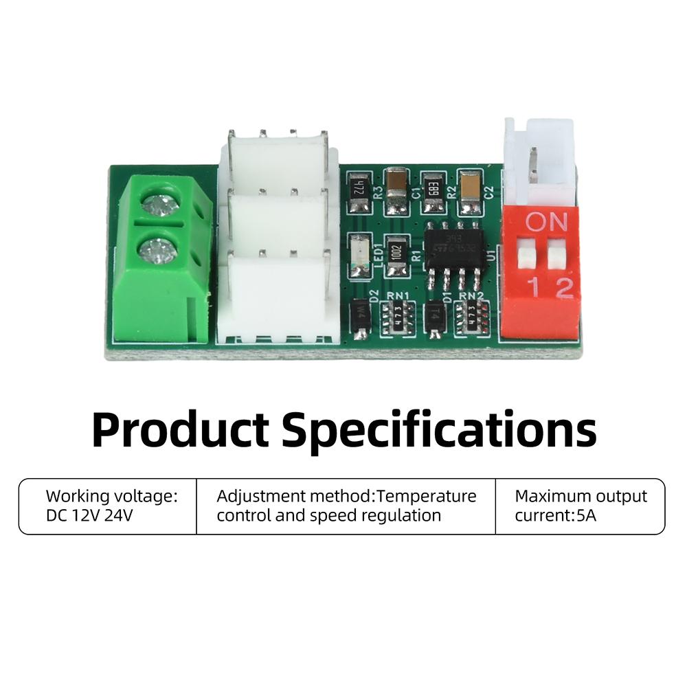 DC 12V 24V PWM Temperature Controlled Fan Regulator 3 Channel Output 4 Wire Chassis Fan Speed Controller With Temperature Probe