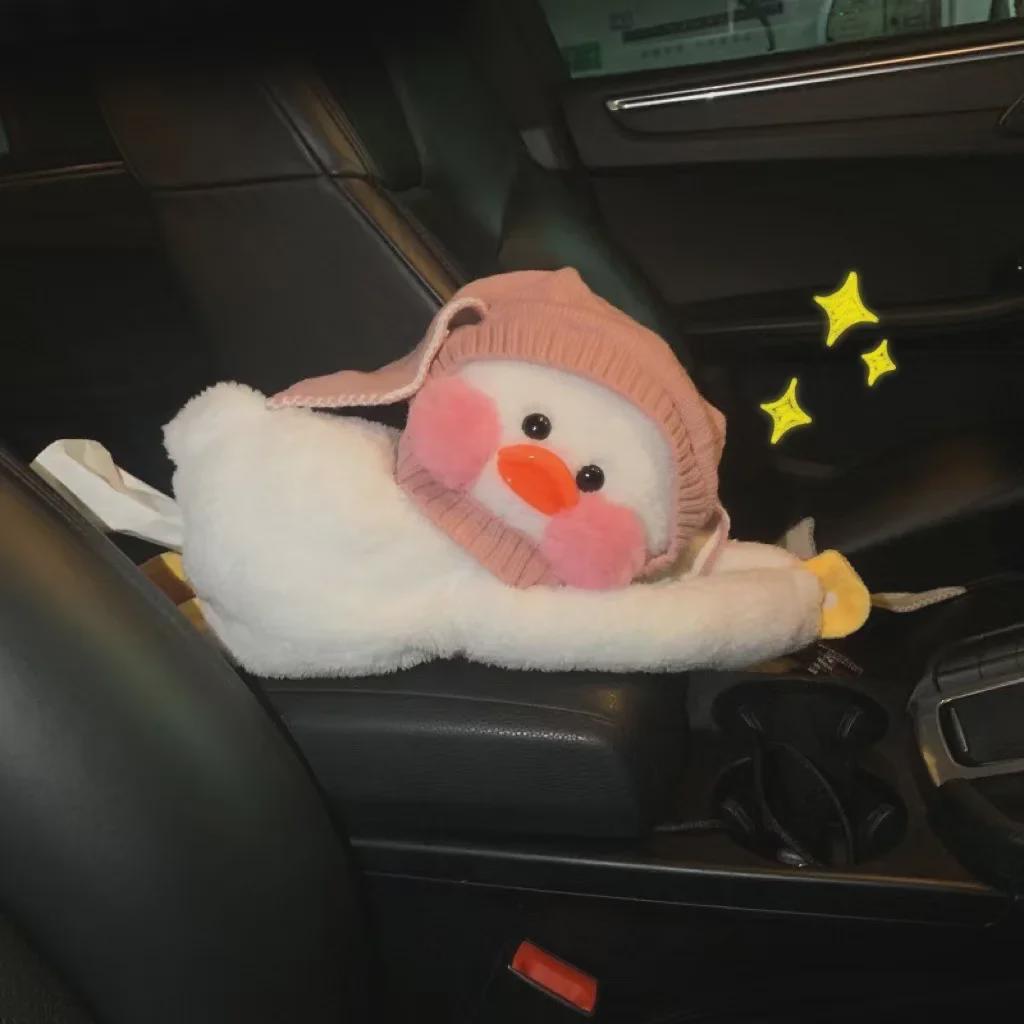 Boîte à mouchoirs Canard Célébrité Internet pour Voiture: Sac Suspendu Cartoon Mignon pour Intérieurs de Voiture