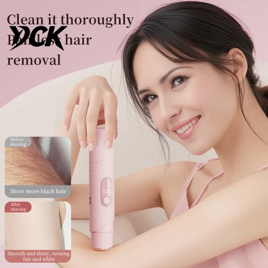 Easy Clean Shaver Women Dual-Head Electric Shaver, Rechargeable IPX7 Waterproof Bikini Trimmer, Trimmer Hair Removal Epilator for Face Body Underarms