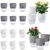 10/5Pcs Self Watering Plastic Flower Pot Double Layer Hydroponics Plants Bonsai Pot Vases Succulent Potted Home Office Decor