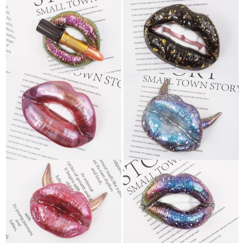 Mouth Lip Shape Candle Silicone Mold for Hand-made Desk Decorations Gypsum Epoxy Resin Candle Silicone Baking Mould