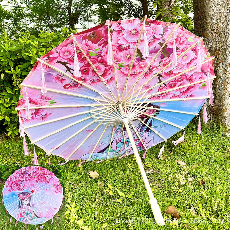Parapluie en Papier Huilé Style Antique Chinois 82cm Parapluie Décoratif Multicolore pour Enfants Parapluie pour Costumes Photographie