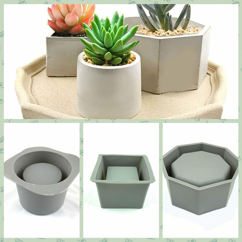 Resin Epoxy Flower Pot Mold Odorless Silicone Mould Convenient Concrete Mold Vase