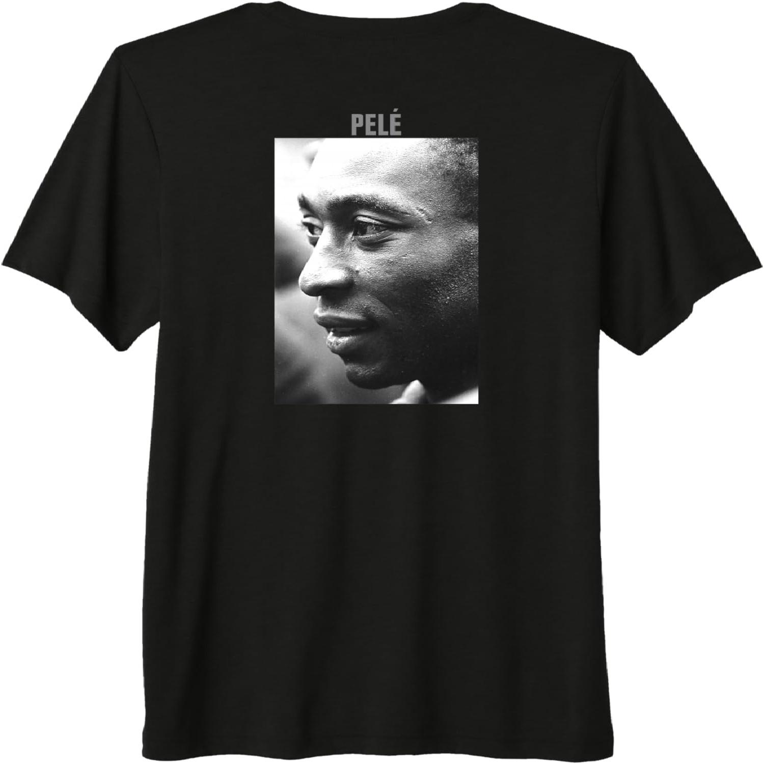 Pele_Brasil_010_Back Printed Premium Tri-blend T-Shirt S разноцветный