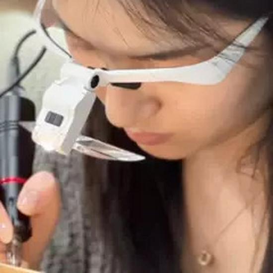 Head-mounted Eyelash Magnifier & Light for Acne and Tattoo Work