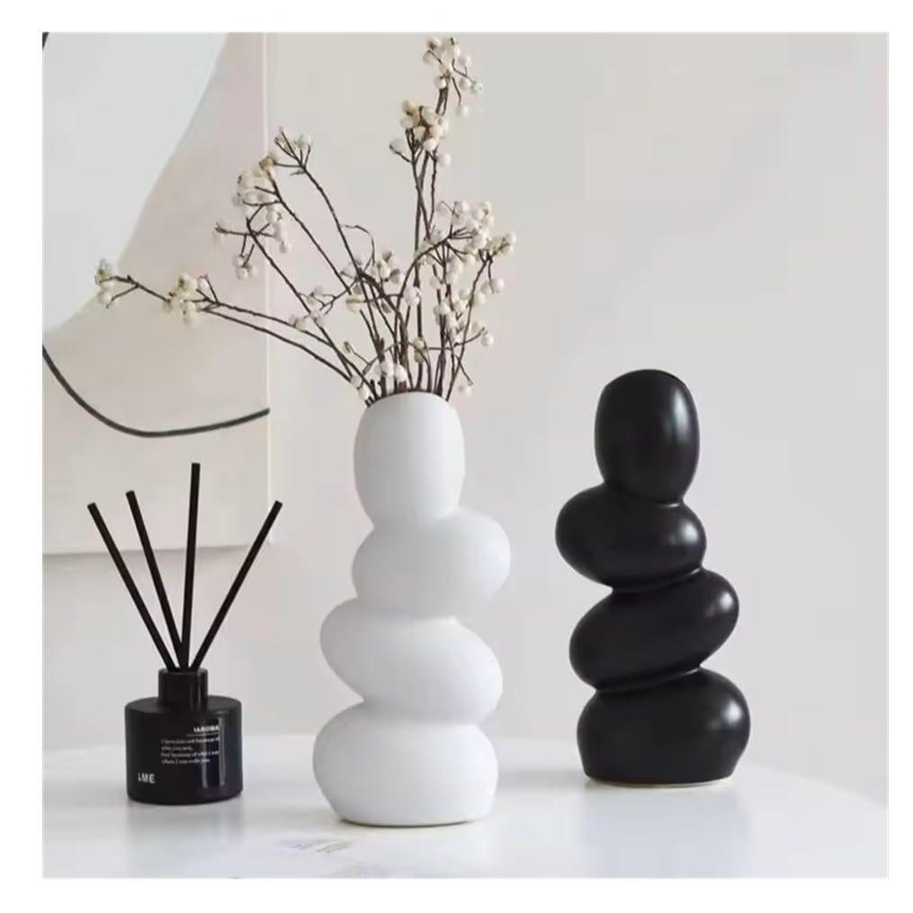 Decorative Ceramic Vase for Flowers, Pampas Grass Vase, Vase for Money Plant Live Plants for Home, Office,Gifts