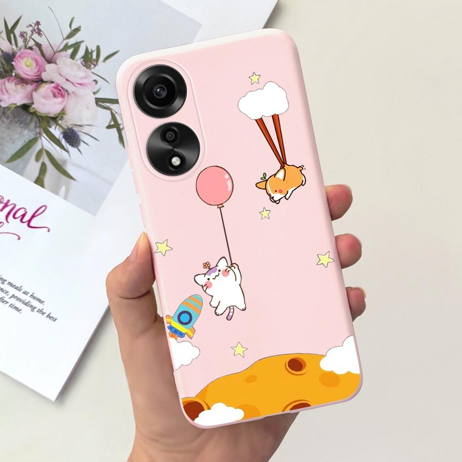 For OPPO A78 Case Oppo A78 4G CPH2565 Cute Fashion Candy Color Soft Silicone TPU Phone Back Cover For OppoA78 A 78 4G 2023